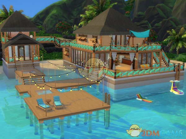 《模拟人生4》海边的木质简洁住宅MOD