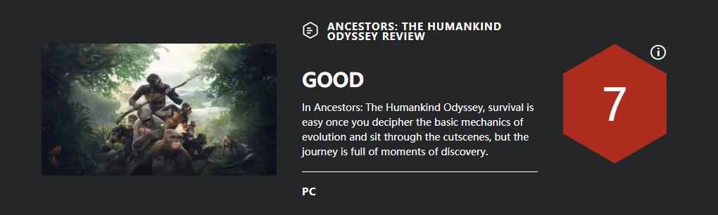 7分尚可 《先祖：人类奥德赛》IGN评测已公布