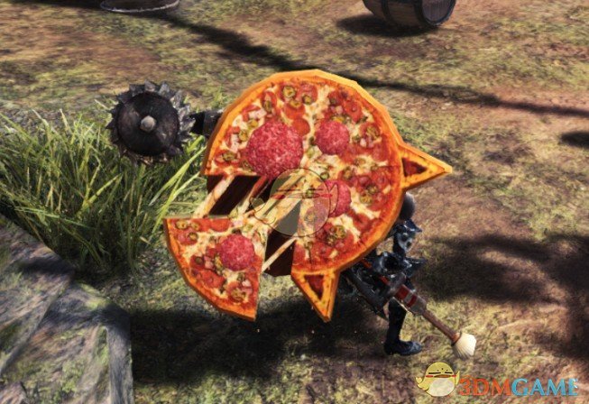 《怪物猎人：世界》趣味猫耳披萨盾斧MOD