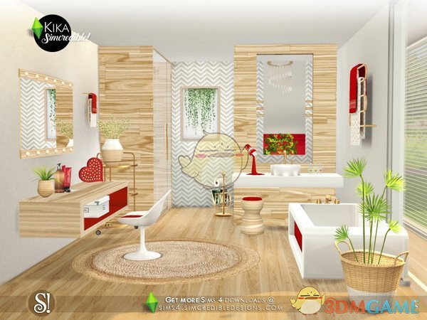 《模拟人生4》清新可爱风格浴室家具MOD