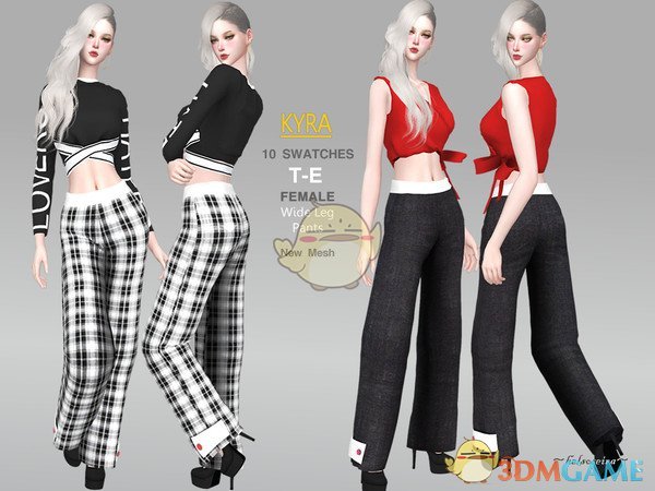 《模拟人生4》女性时尚喇叭裤MOD