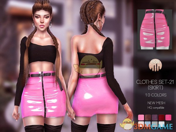 《模拟人生4》女性粉色拉链皮裤MOD