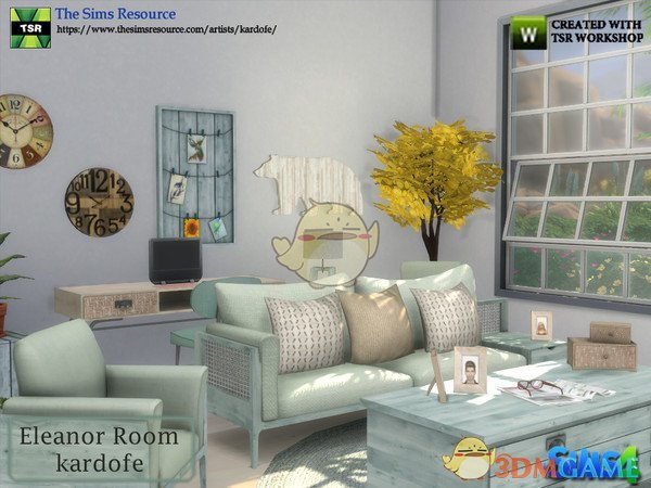 《模拟人生4》木质简洁起居室MOD