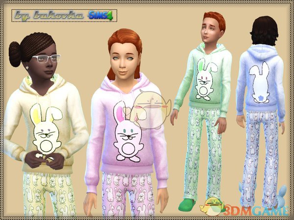 《模拟人生4》可爱的兔子睡衣MOD