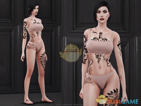 《模拟人生4》男女款身体纹身MOD