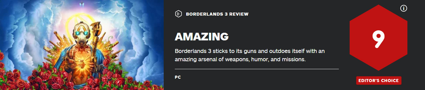 《无主之地3》IGN 9分 成功超越自己成为系列新标准