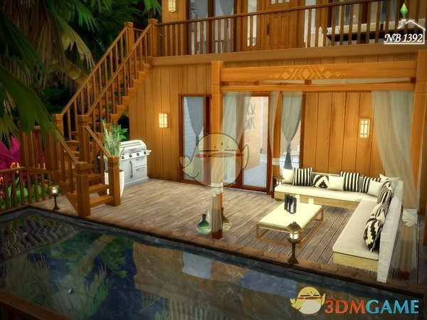 《模拟人生4》热带双层木屋MOD