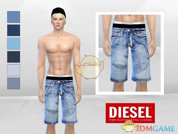 《模拟人生4》男性夏季牛仔中裤MOD