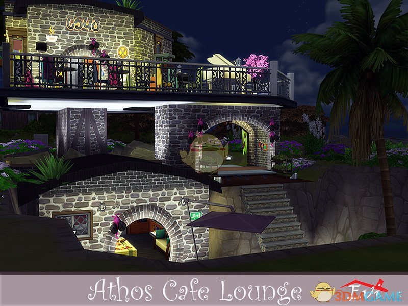 《模拟人生4》三层石砌咖啡馆MOD