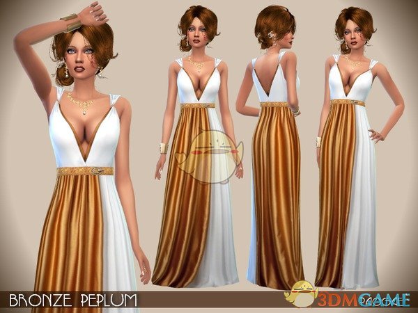 《模拟人生4》古希腊风格连衣裙MOD