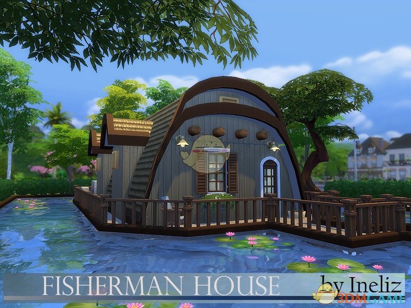 《模拟人生4》水上的小木屋MOD