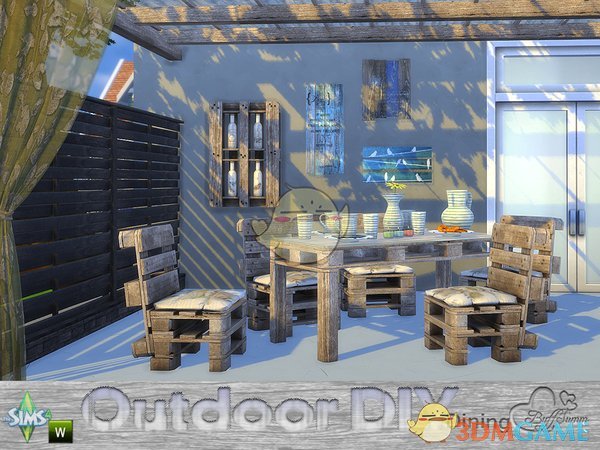 《模拟人生4》室外木质家具MOD