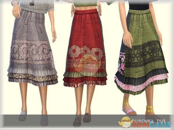 《模拟人生4》波西米亚风格长裙MOD