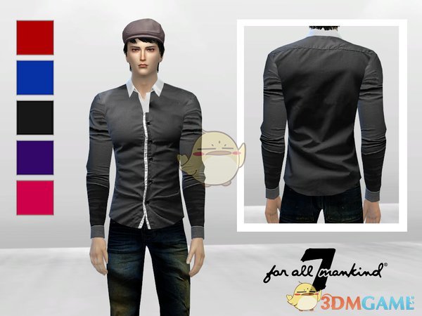 《模拟人生4》男士修身衬衫MOD