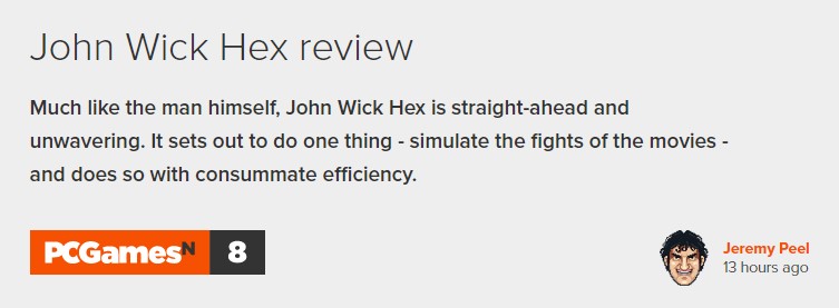 《疾速追杀Hex》IGN 6.8分：离还原电影动作场面差得远