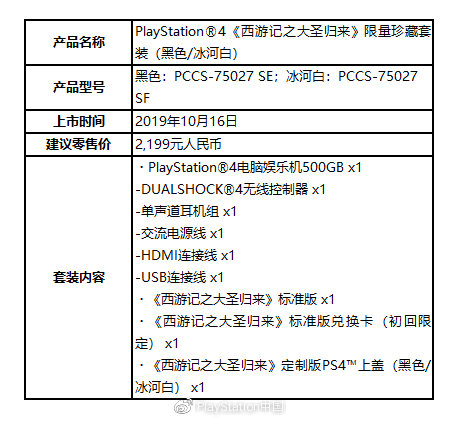 PS4《西游记之大圣归来》国行版售价 标准版249元