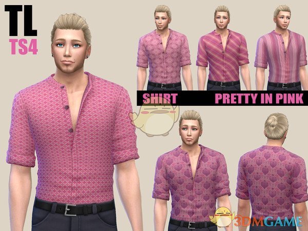 《模拟人生4》男性粉色衬衫MOD