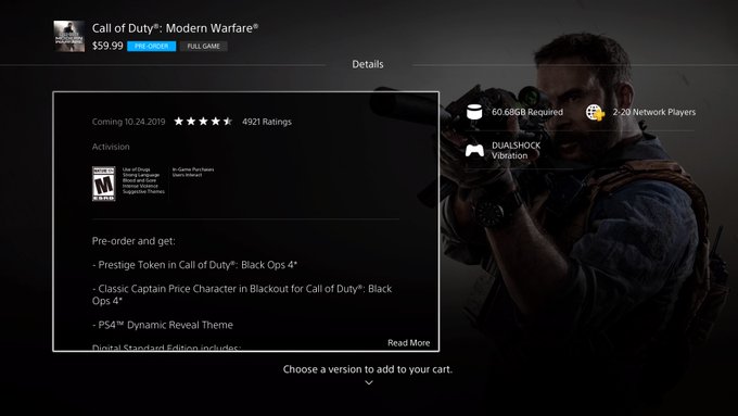 《使命召唤：现代战争》Xbox版预载开启！仅占45G三平台最小