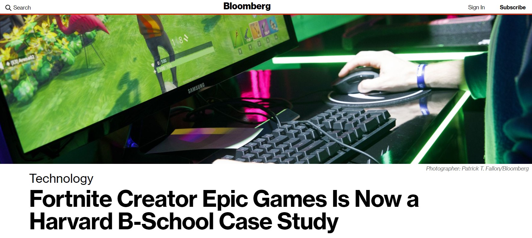 Epic Games已成哈佛商教院研究案例