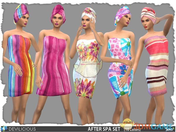 《模拟人生4》女性彩色浴巾MOD