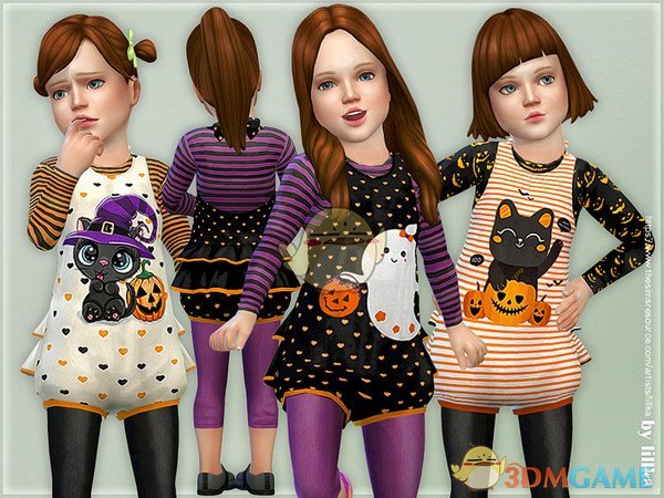 《模拟人生4》小女孩万圣节服装MOD