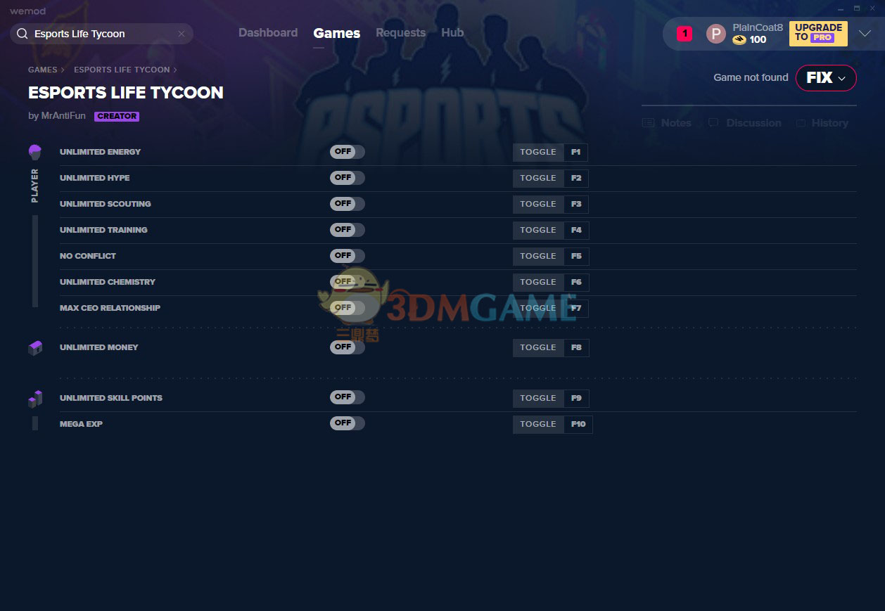 《Esports Life Tycoon》v2019.10.26十项修改器[MrAntiFun]