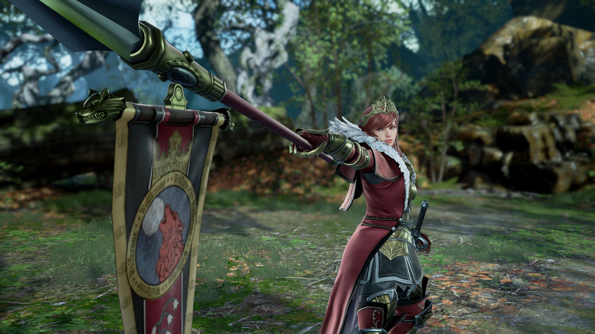 《灵魂能力6》DLC角色希尔德截图 重甲女战士强悍