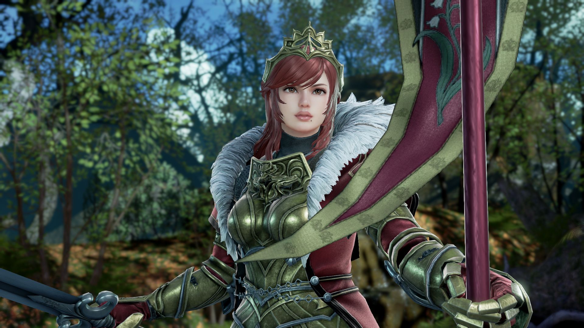 《灵魂能力6》DLC角色希尔德截图 重甲女战士强悍