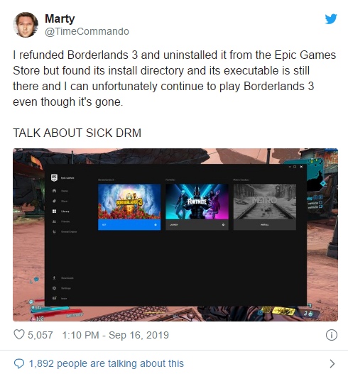 Epic商城再次曝出DRM漏洞 玩家不花钱就能玩所有游戏
