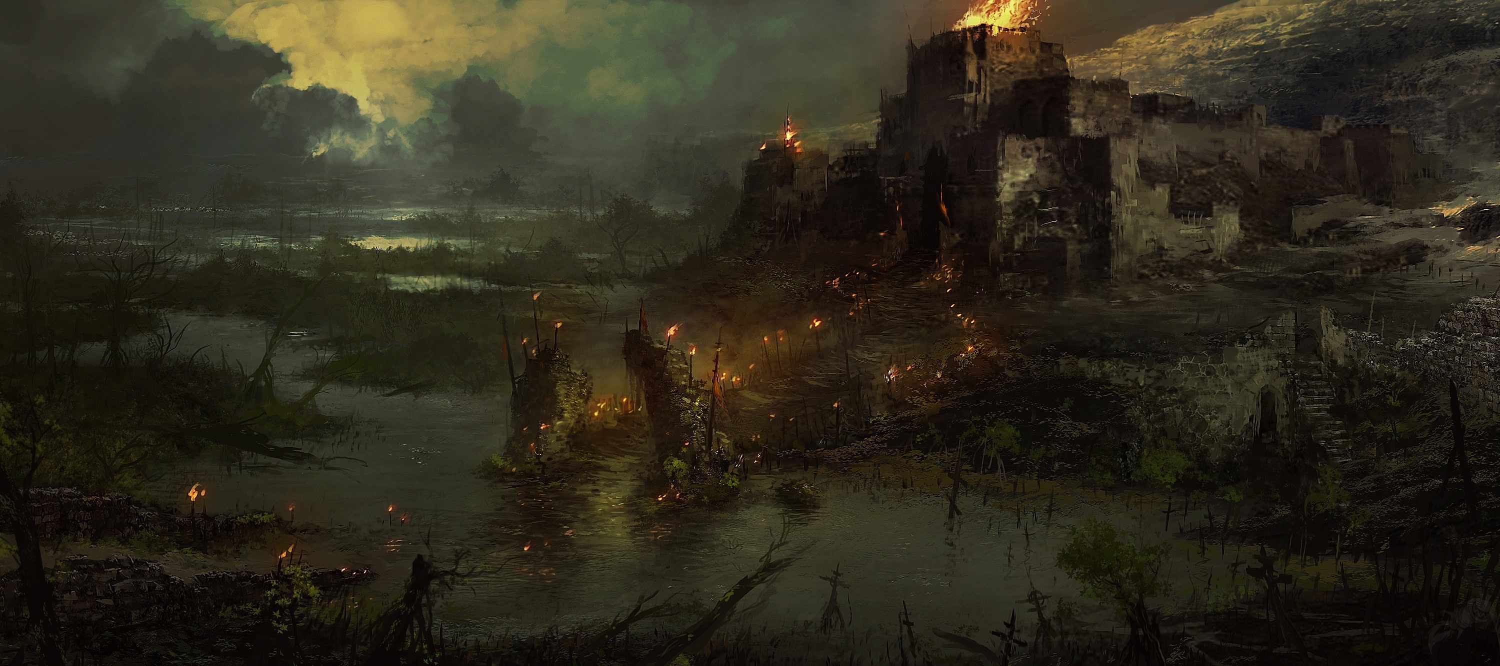 《暗黑破坏神4》概念艺术图及截图 场景壮观画风黑暗