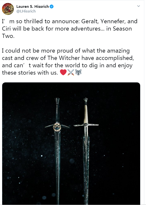 Netflix《巫师》电视剧绝订第2季 已企图好7季