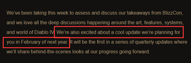 《暗黑破坏神4》总监发布致玩家信 明年2月官方大更新