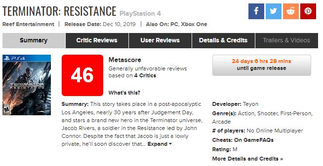 《终结者：反抗军》媒体评分解禁 IGN仅仅给出4分