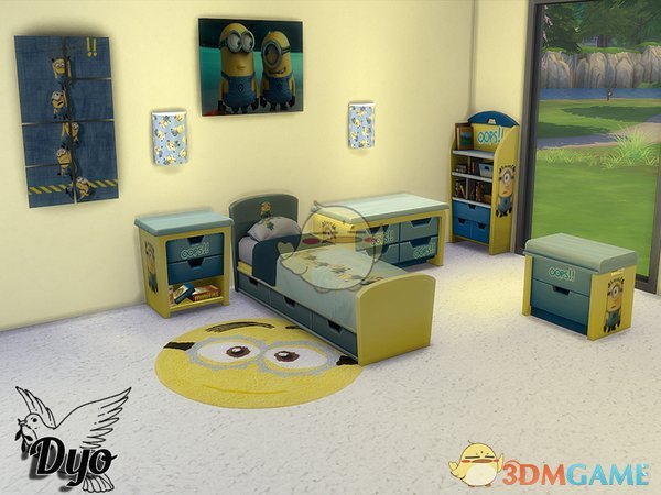 《模拟人生4》小黄人卧室家具MOD