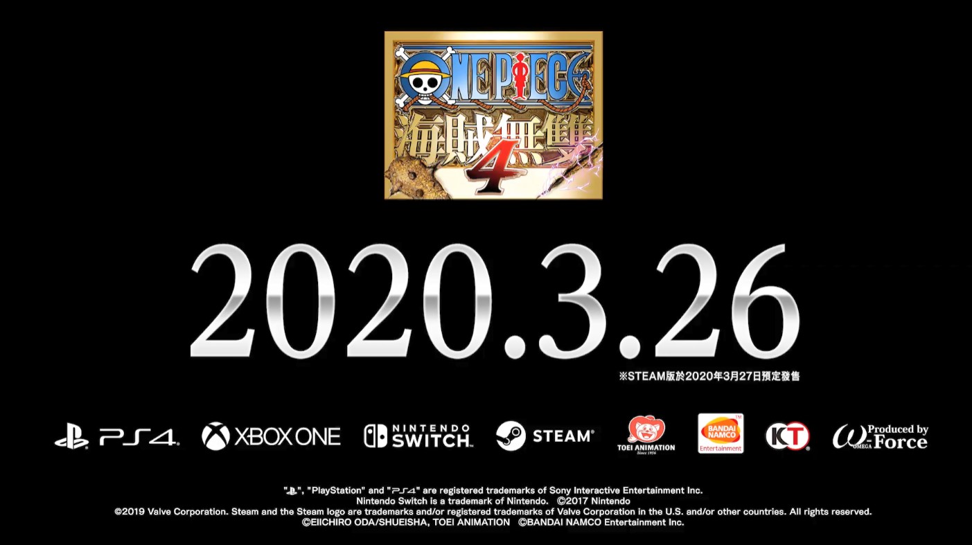《海贼无双4》第3弹PV 2020年3月26登陆PS4/X1/NS