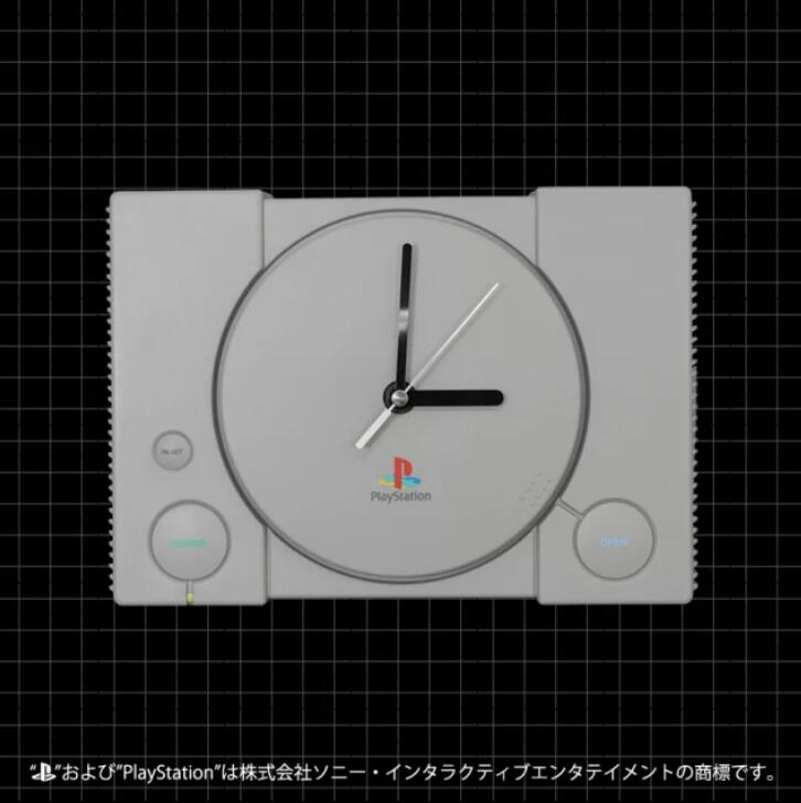 初代PlayStation造型挂钟与枕头即将上架日本游戏厅