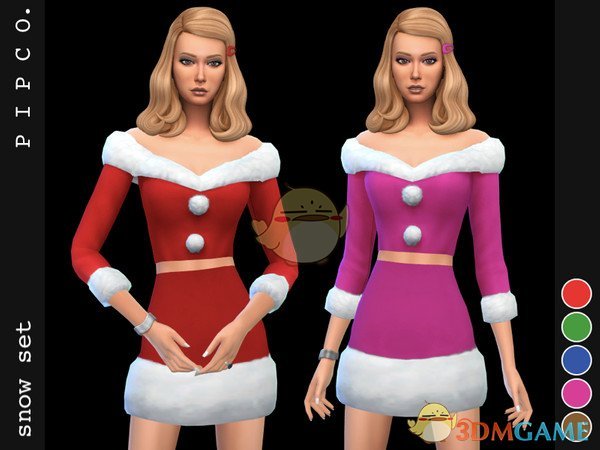 《模拟人生4》圣诞节裙子MOD