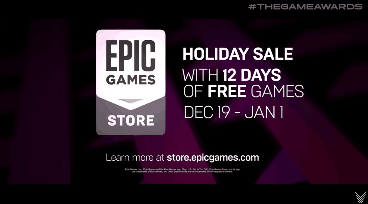 TGA 2019：Epic圣诞促销活动宣布 免费送12天游戏
