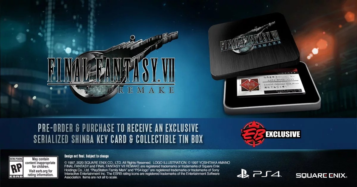 《最终幻想7：重制版》零售商独占预订奖励公布