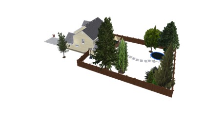 《罗布乐思》带院子的房屋模型