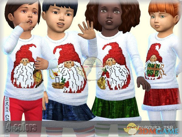 《模拟人生4》女孩可爱圣诞毛衣MOD