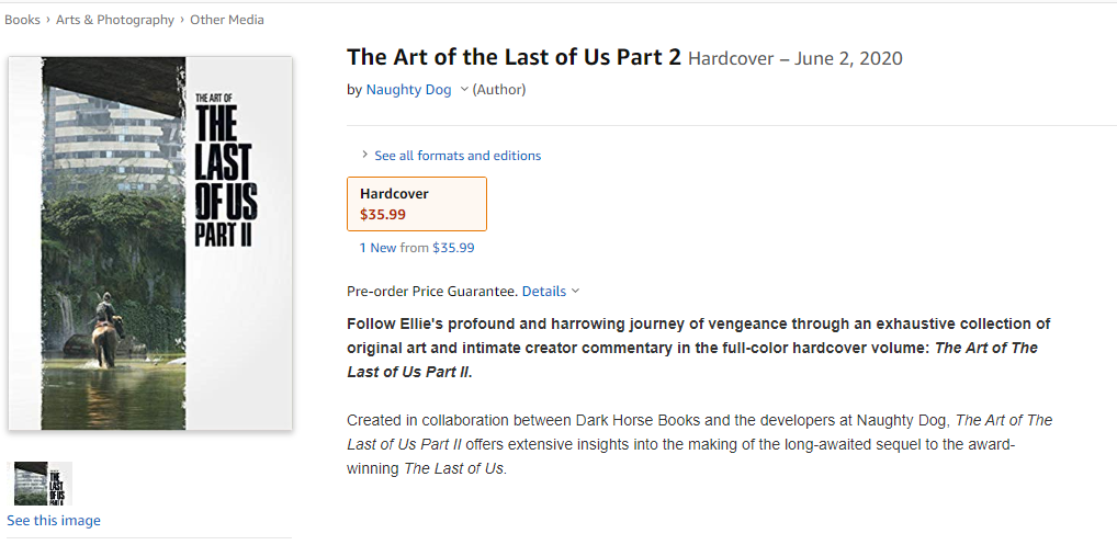 《最后的生还者2》艺术集随游戏一同延期 紧跟游戏发售