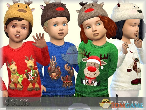 《模拟人生4》孩童可爱圣诞毛衣MOD