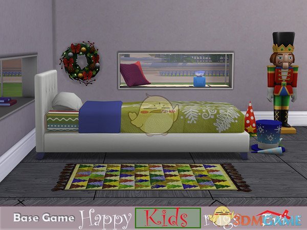 《模拟人生4》儿童房圣诞地毯MOD