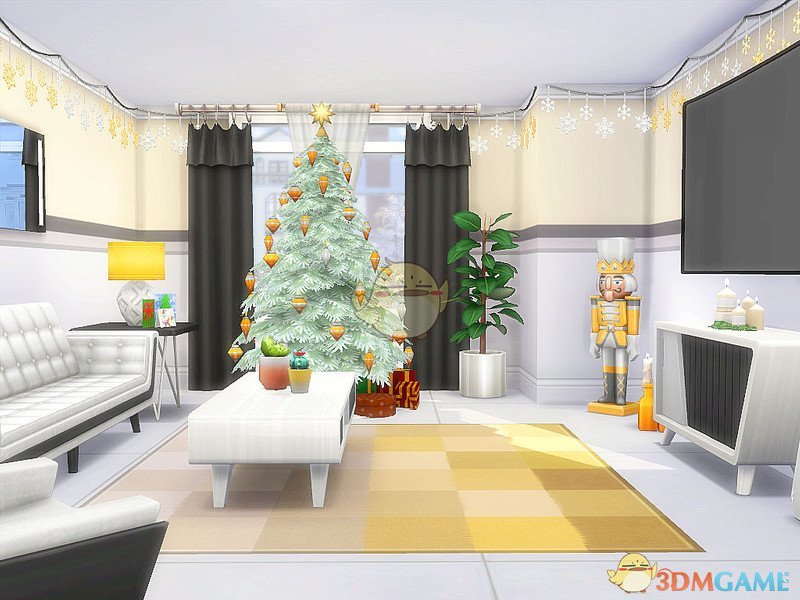 《模拟人生4》白色圣诞住宅MOD