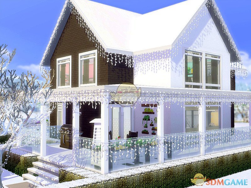 《模拟人生4》白色圣诞住宅MOD
