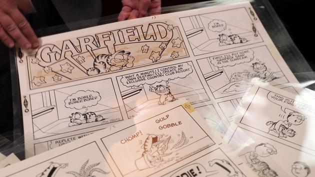 《减菲猫》漫画本稿被拍卖 单幅最下可达21000元
