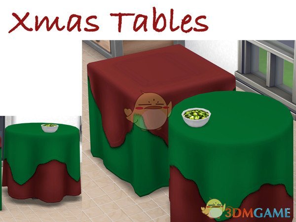 《模拟人生4》圣诞风格桌子MOD
