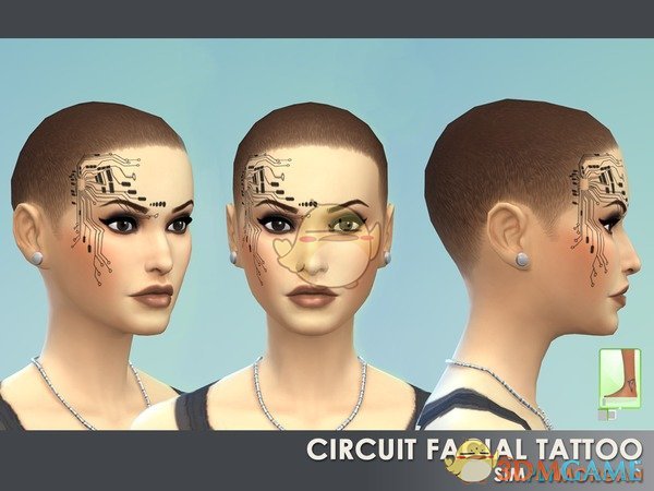 《模拟人生4》女性脸部纹身MOD