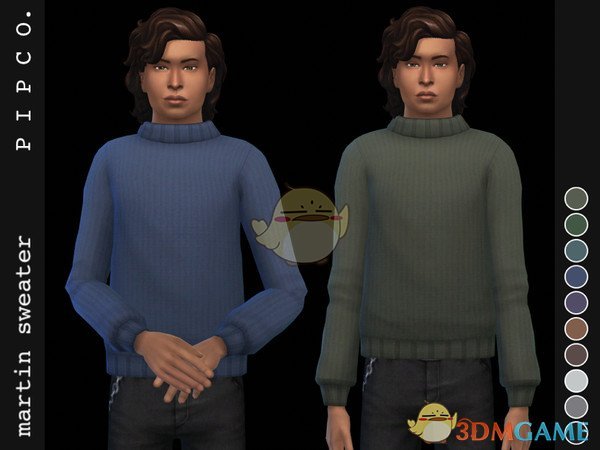 《模拟人生4》男款舒适高领毛衣MOD